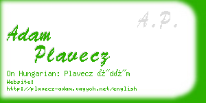 adam plavecz business card